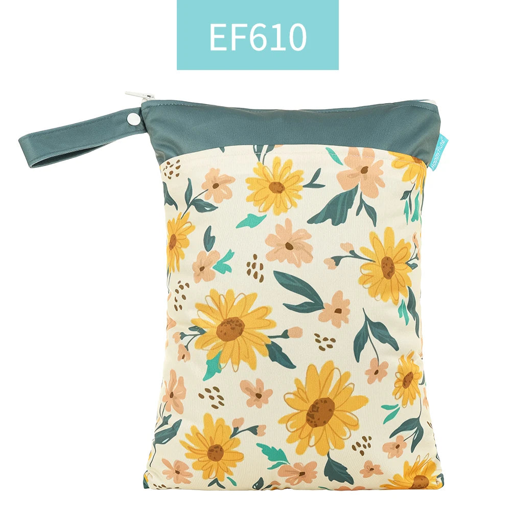 Happyflute Wetbag For Baby Diapers Nappies Waterproof Reusable Diaper Bag With Two Zipper 30cmx40cm