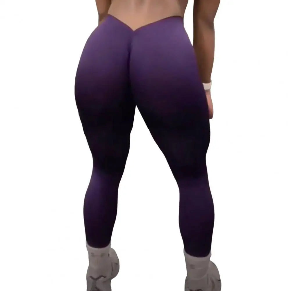 Fitness Sports Leggings Yoga Pants Women Sexy High Waist Stretch Workout Running Gym Leggings Solid Color Exercise Leggings