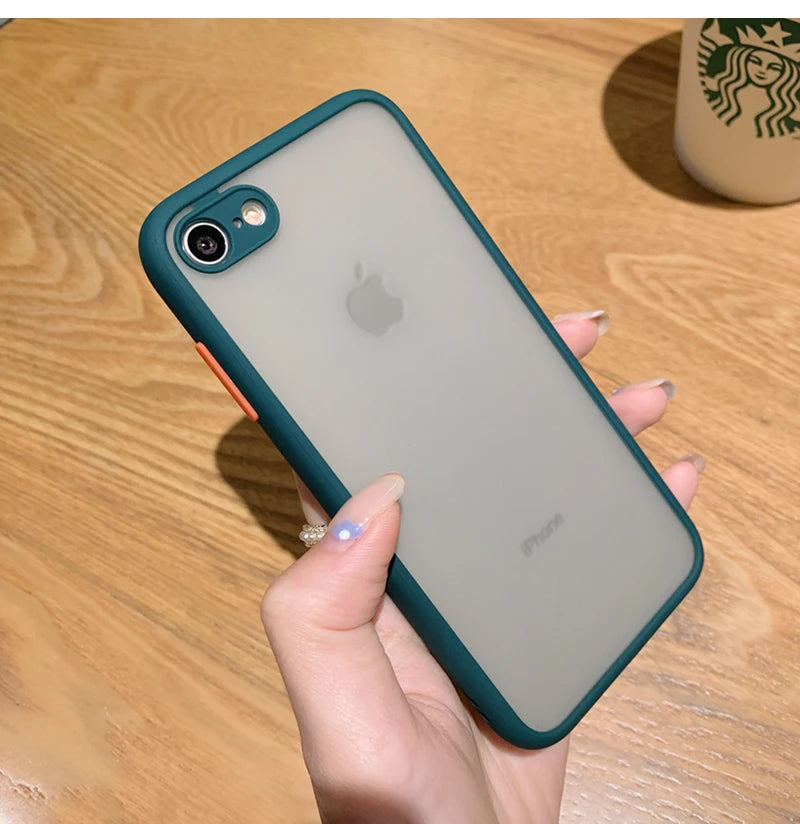 The New Anti-drop 2 in 1 Case For iphone SE 2020 Phone Case for iphone 7 8 SE2 2020 2022 Frosted Fine Pore Skin Protection Cases