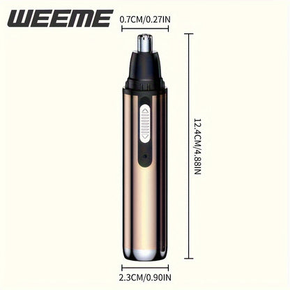 WEEME Electric Nose Hair Trimmer, USB Rechargeable Nose and Ear Hair Clipper, Unisex Nose Shaver, Eyebrow and Facial Hair Removal Device