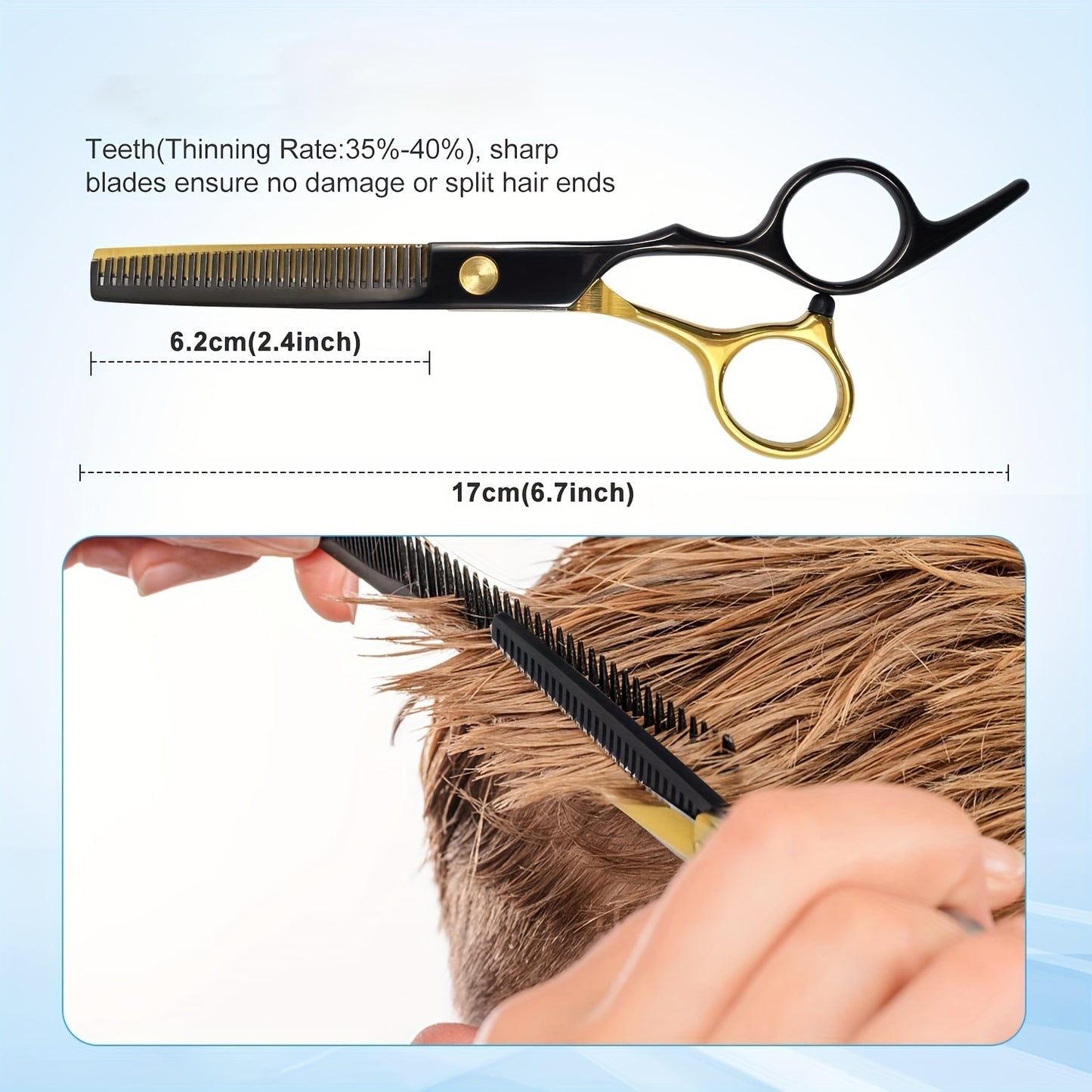 Professional Barber Shears - Hair Cutting Scissors Hair Thinning Scissors For Men, Women - Perfect For Hair Cutting And Trimming
