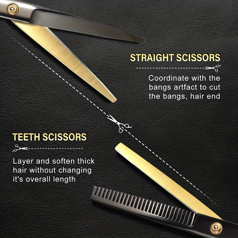 Professional Barber Shears - Hair Cutting Scissors Hair Thinning Scissors For Men, Women - Perfect For Hair Cutting And Trimming