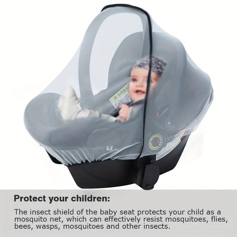Baby Carrier Basket Stroller Universal Type Mesh Mosquito Cover Electric Bassinet Rocking Chair Mosquito Net Mesh Cover, Christmas, Halloween, Thanksgiving Day Gift