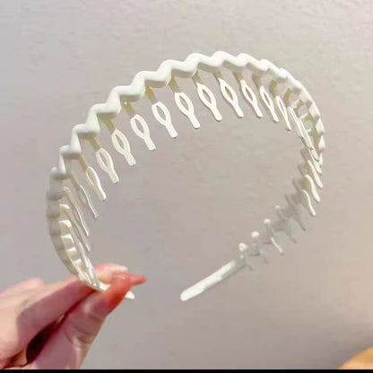Hair Clip Frosted Color Headband Women's Non-slip Band Teeth Simple Pressure Headband Face Headband Hair Accessories