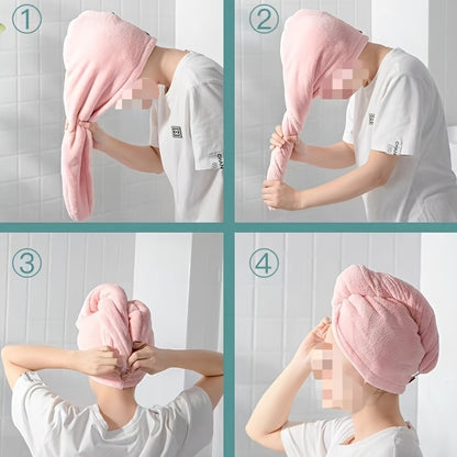 Microfiber Hair Towel Quick Drying Hair Wrap Towel Super Absorbent Hair Drying Cap Soft Headband