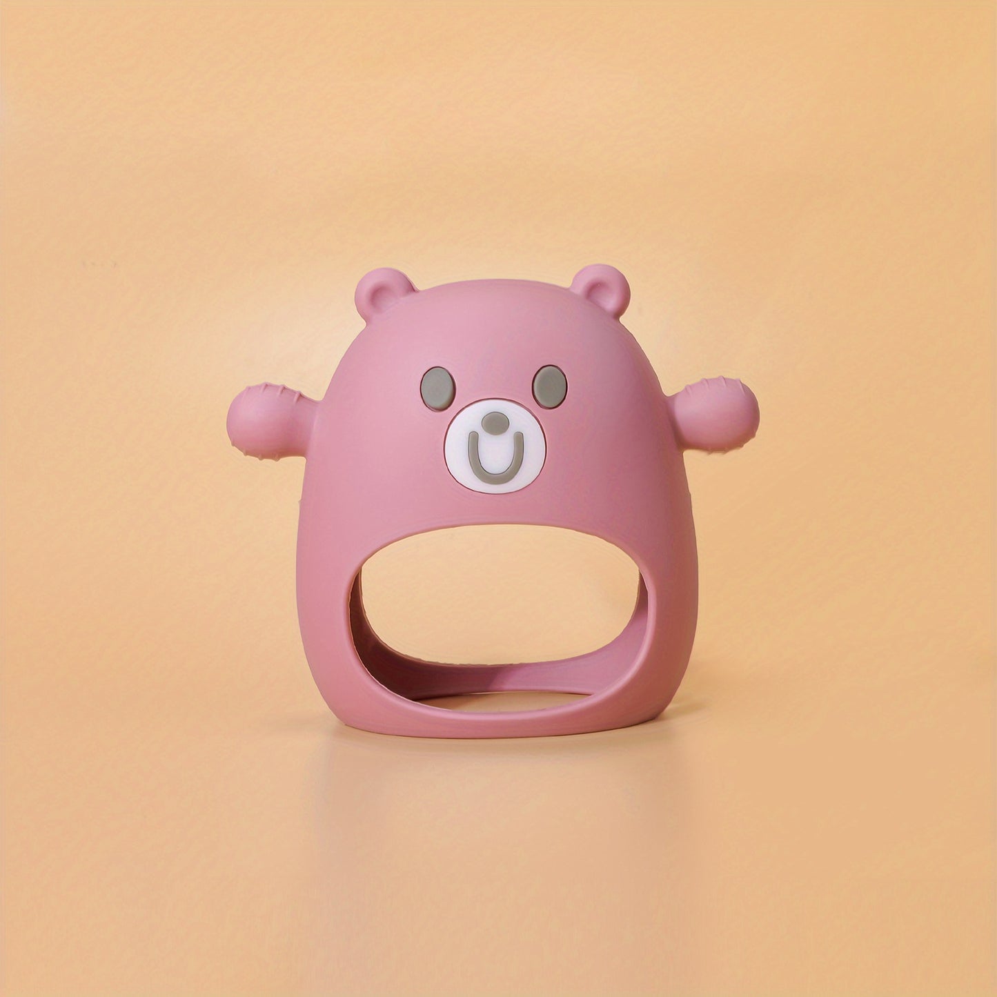 Soft Silicone TYRY.HU Bear Mitten Youngsters Teether - 6M+ Anti-Drop Chew Toy, Safe & Soothing Teething Relief - Cute Cartoon Design in Pink, Green, Blue, Yellow, Perfect Gift for Thanksgiving & Christmas