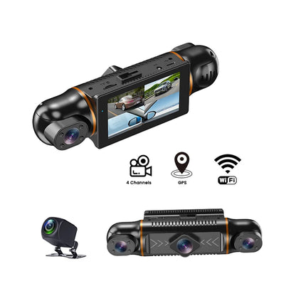 3inch 4 Channel 1080P Dash Cam for Cars  WIFI GPS 360° Video Recorder Rear View Camera Car DVR 24H Hardware Kit Car Assecories