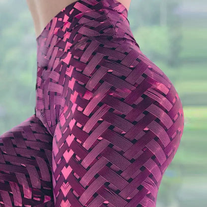 Women Sports Yoga Pants Push Up Printed Gym Fitness Leggings Workout Water Droplets Leggings Elastic Slim Running Pants Tight