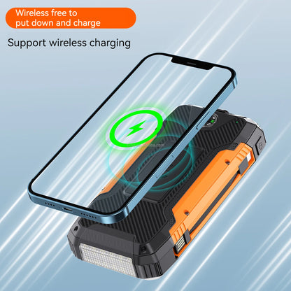 OEM/ODM Customization Dual USB TYPE-C Wireless Fast Charging 30000mAh Portable Solar Charger Power Bank for Mobile Phone