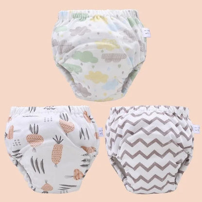 Baby Reusable Diapers Panties Potty Training Pants For Children Ecological Cloth Diaper Washable Toilet Toddler Kid Cotton Nappy