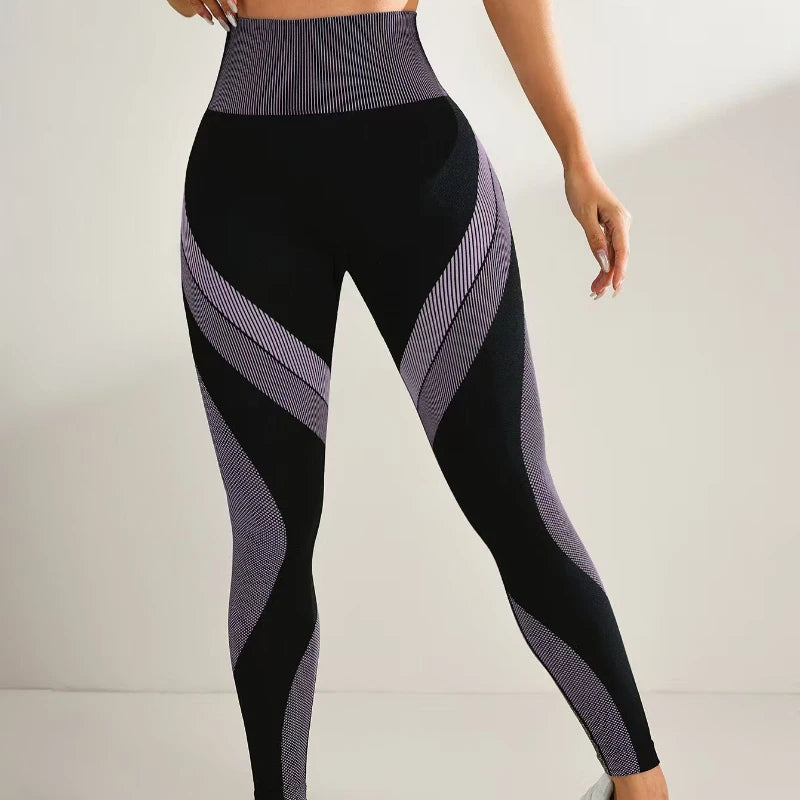 Women's Seamless Breathable Yoga Pants with High Waist and Hip Lifting, Tight Fitting Sports Pants, Running and Fitness Pants