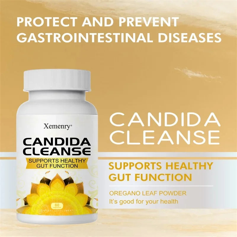 Candida Cleanse - Relieves Bloating and Stomach Distension, Promotes Intestinal Health & Digestion, Improves Immunity