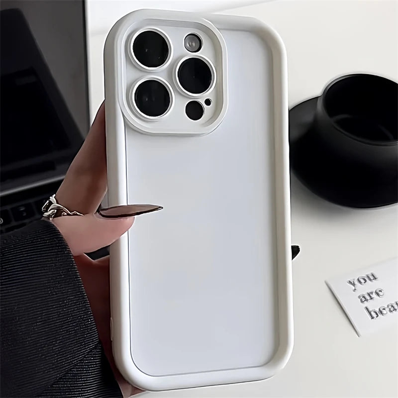 Shockproof Thicken Silicone Case For iPhone 16 15 11 12 13 14 Pro Max Phone Cases For iPhone 14 15 Plus Protective Bumper Cover