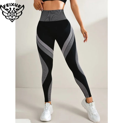 Women Yoga Pants Butt Lift High Waist Workout Legging Running Training Tights Tummy Control Stretchy Workout Seamless Sportswear