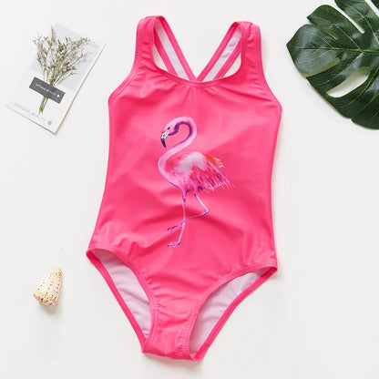 Baby Girl Fish Scale Print Swimsuit One-Piece Backless Swimwear Floral Zipper Ruffle Toddler Bathing Suit Beach Outfit 2-8Years