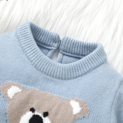 Baby Rompers Hats Clothes Sets 0-18m Autumn Winter Newborn Boys Girls Jumpsuits Outfits 2pc/Set Long Sleeve Toddler Knit Costume