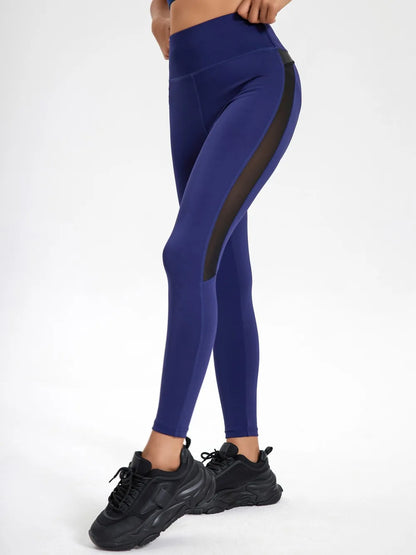 Curvy Confidence Mesh Leggings - High Waist Yoga Pants with Sheer Panels for Women | Bold & Supportive Base Layer