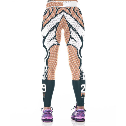 Women Sports Leggings Leopard 3D Print Training Leggins Sportwear High Waist Running Trouser Quick Dry Slim Elastic Fitness Pant