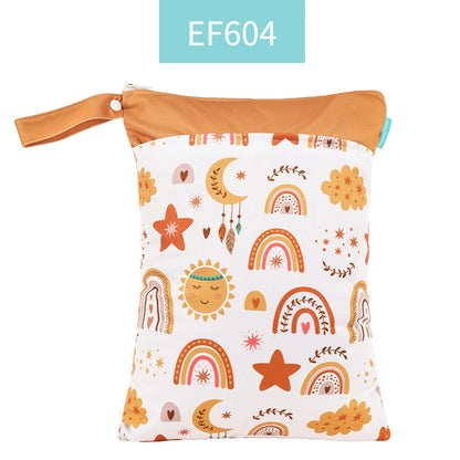 Happyflute Wetbag For Baby Diapers Nappies Waterproof Reusable Diaper Bag With Two Zipper 30cmx40cm