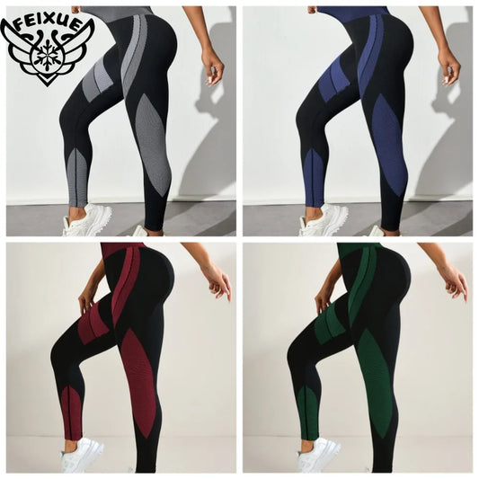 Women Yoga Pants Butt Lift High Waist Workout Legging Running Training Tights Tummy Control Stretchy Workout Seamless Sportswear
