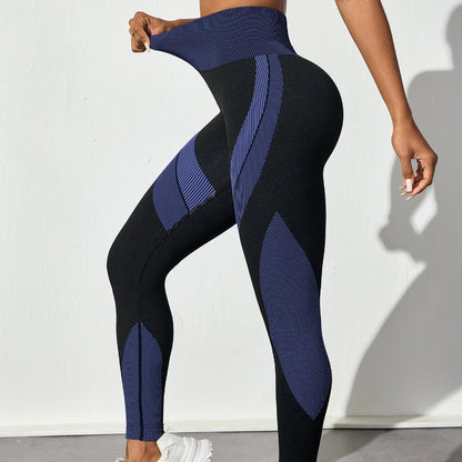 Women's Seamless Breathable Yoga Pants with High Waist and Hip Lifting, Tight Fitting Sports Pants, Running and Fitness Pants