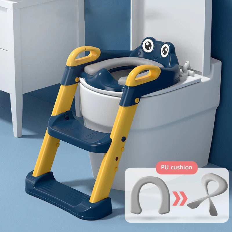 Auxiliary Stair-type Children's Toilet Seat Supplies Infant Baby Ladder Folding Toilet.