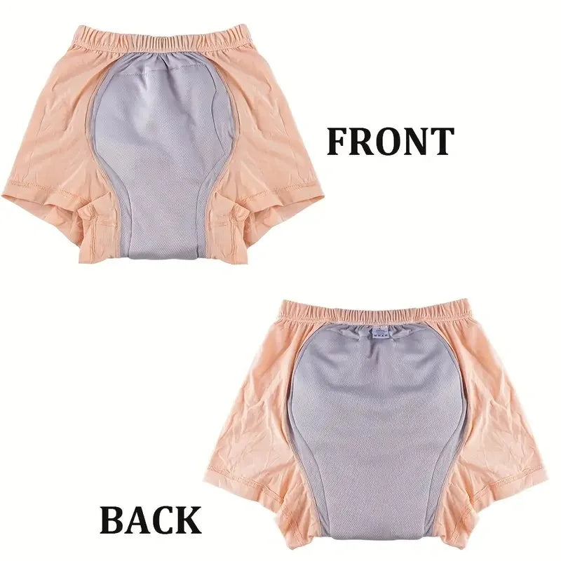 Adult Diaper Men's Washable Incontinence Shorts Open Underwear Adult Patient Reusable Breathable Pant Diaper for Elderly
