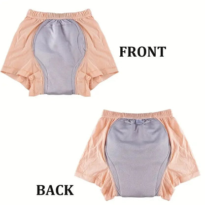 Adult Diaper Men's Washable Incontinence Shorts Open Underwear Adult Patient Reusable Breathable Pant Diaper for Elderly