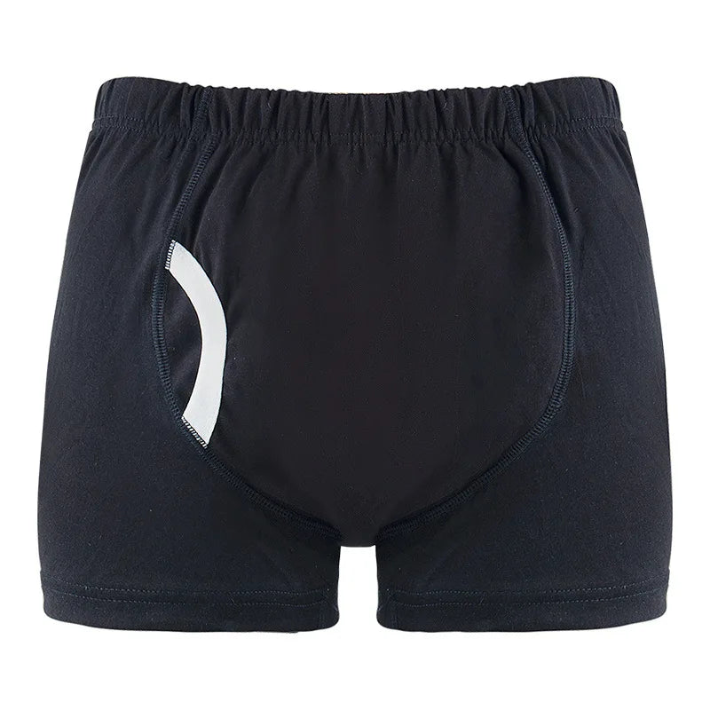 Adult Diaper Men's Washable Incontinence Shorts Open Underwear Adult Patient Reusable Breathable Pant Diaper for Elderly