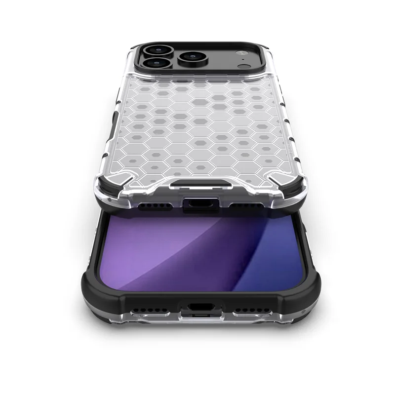 For iPhone 17 Pro Case iPhone 17 Pro Cover Honeycomb Style Bumper Shield Protective Phone Cases For iPhone 17 Pro Max Air Funda