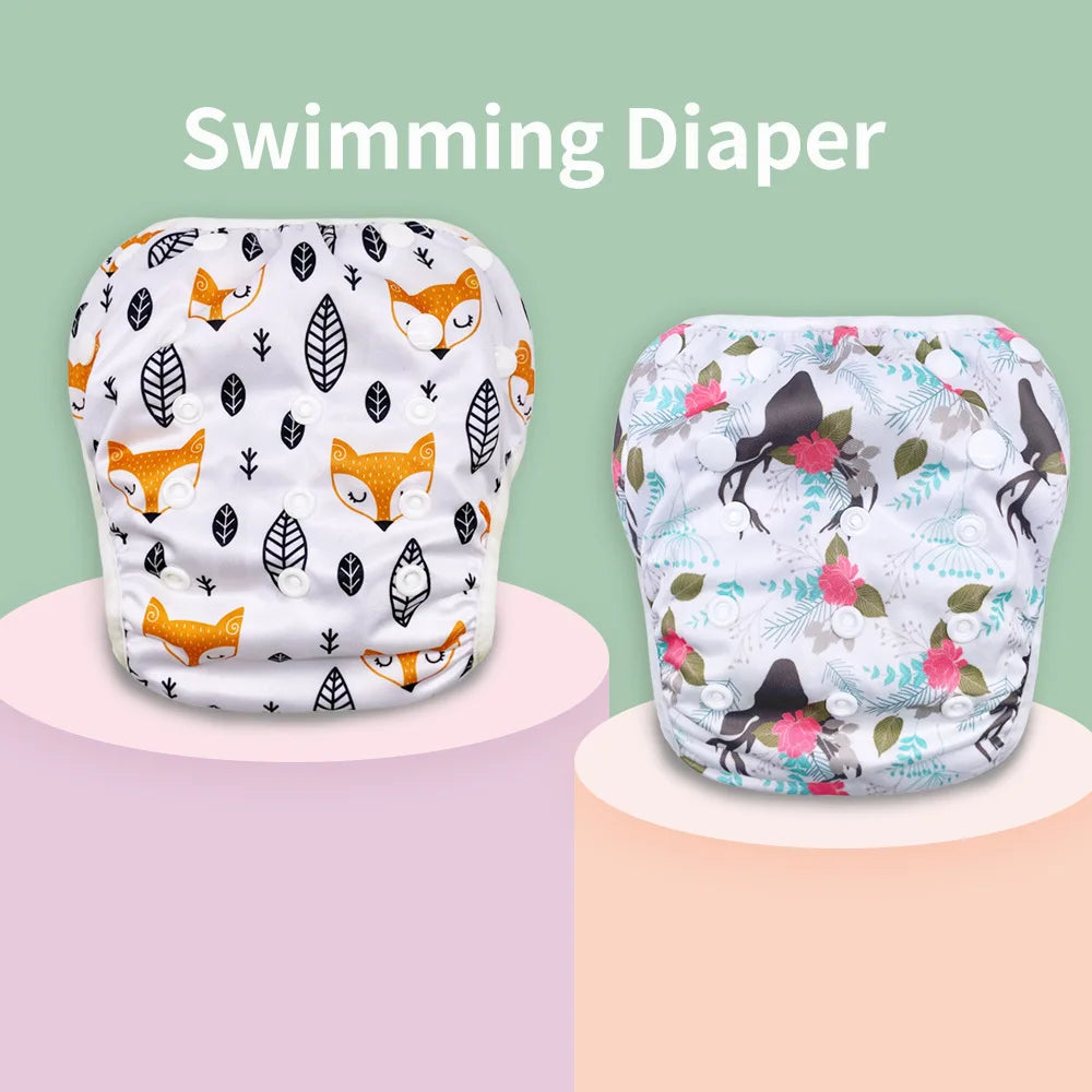1pc Baby Swim Diapers Reuseable Washable Adjustable for Swimming Lesson Baby Shower Gifts Large Size Baby Boy Girl Swim Nappy