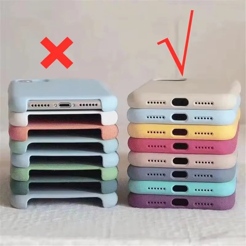 Original Liquid Silicone Phone Case for iPhone 15 16 14 Plus 13 12 11 Pro Max Soft Cases for iPhone 12 13 11 14 15 Full Cover