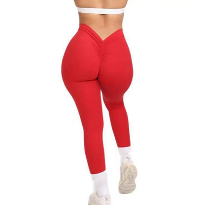 Fitness Sports Leggings Yoga Pants Women Sexy High Waist Stretch Workout Running Gym Leggings Solid Color Exercise Leggings