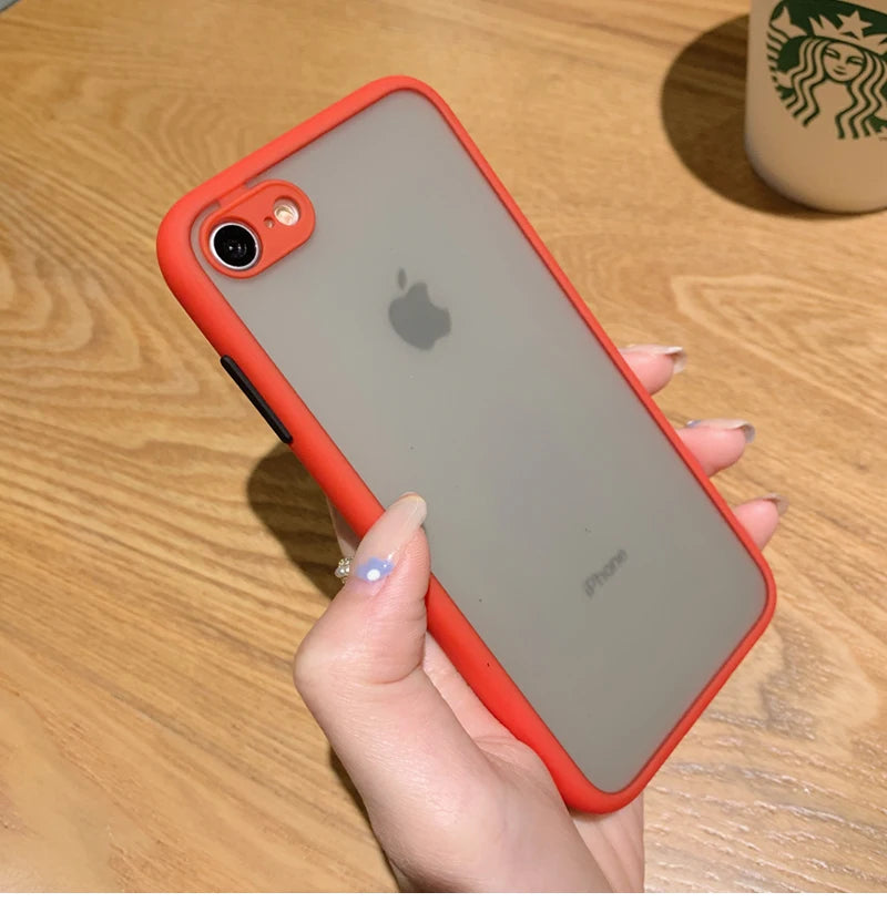 The New Anti-drop 2 in 1 Case For iphone SE 2020 Phone Case for iphone 7 8 SE2 2020 2022 Frosted Fine Pore Skin Protection Cases