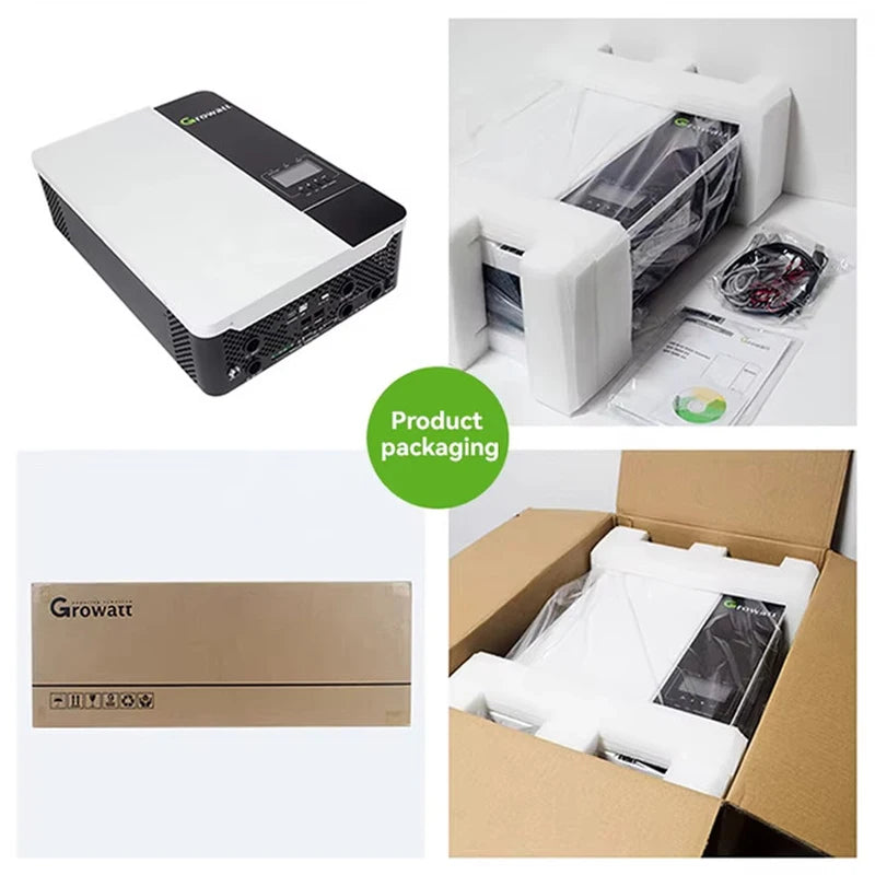 Growatt 5KW OFF Grid Inverter Single Phase 48V 230V 5Kw Pure Sine Wave Grid Compatible With Wifi Hybrid Inverter SPF 5000ES