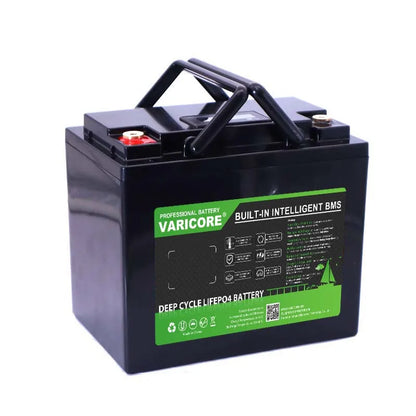 VariCore 12.8V 40AH LiFePO4 Battery with BMS Lithium Iron Phosphate Batteries 12v Car ignition inverter Solar 14.6v 10A Charger