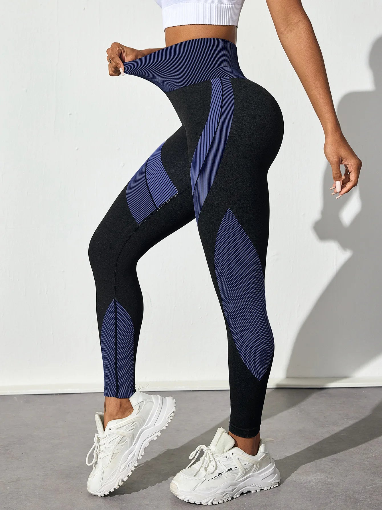 Women's Seamless Yoga Leggings Color Block High Waisted Soft&Stretchy Breathable Scrunch Butt Lifting Gym Sports Workout Pants