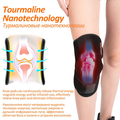 2PCS Tourmaline Knee brace Self Heating Knee Support Kneepad Arthritis Pain Relief magnetic knee pain Magnetic Knee pain Brace