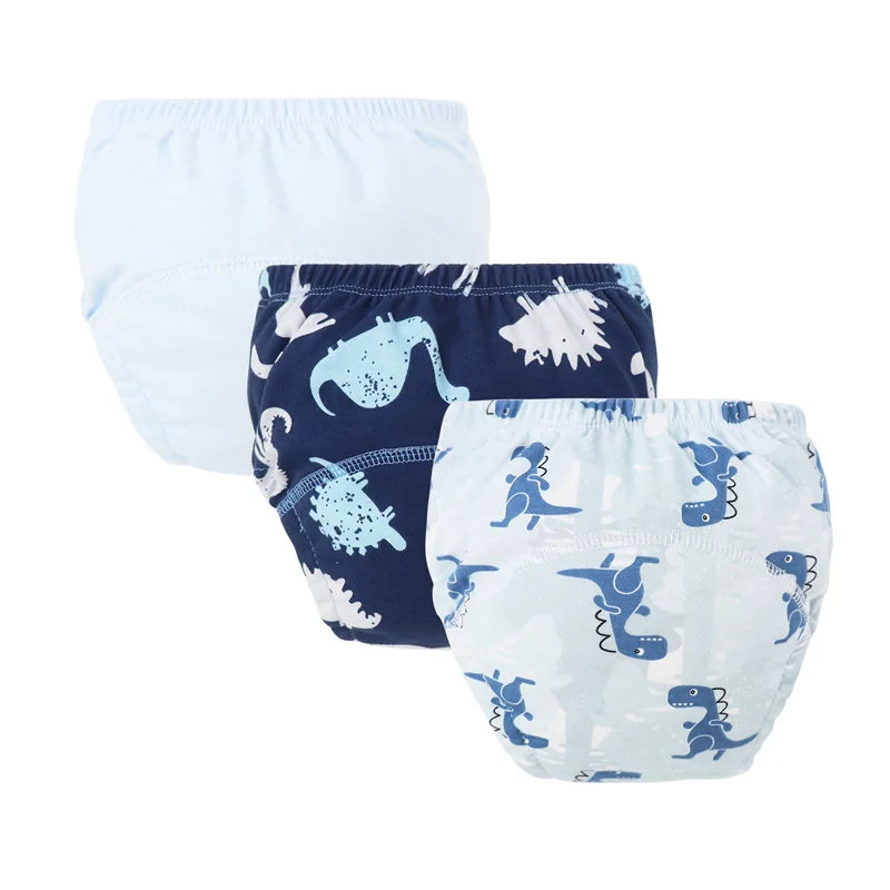 3Pcs Baby Diaper Training Pants Cartoon Kids Underwear Washable Infant Cloth Diaper Reusable Nappies Toddler Shorts for Girl Boy