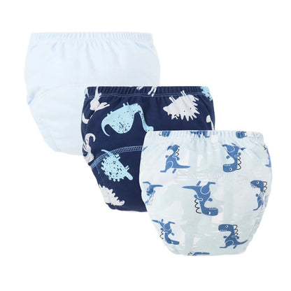 3Pcs Baby Diaper Training Pants Cartoon Kids Underwear Washable Infant Cloth Diaper Reusable Nappies Toddler Shorts for Girl Boy
