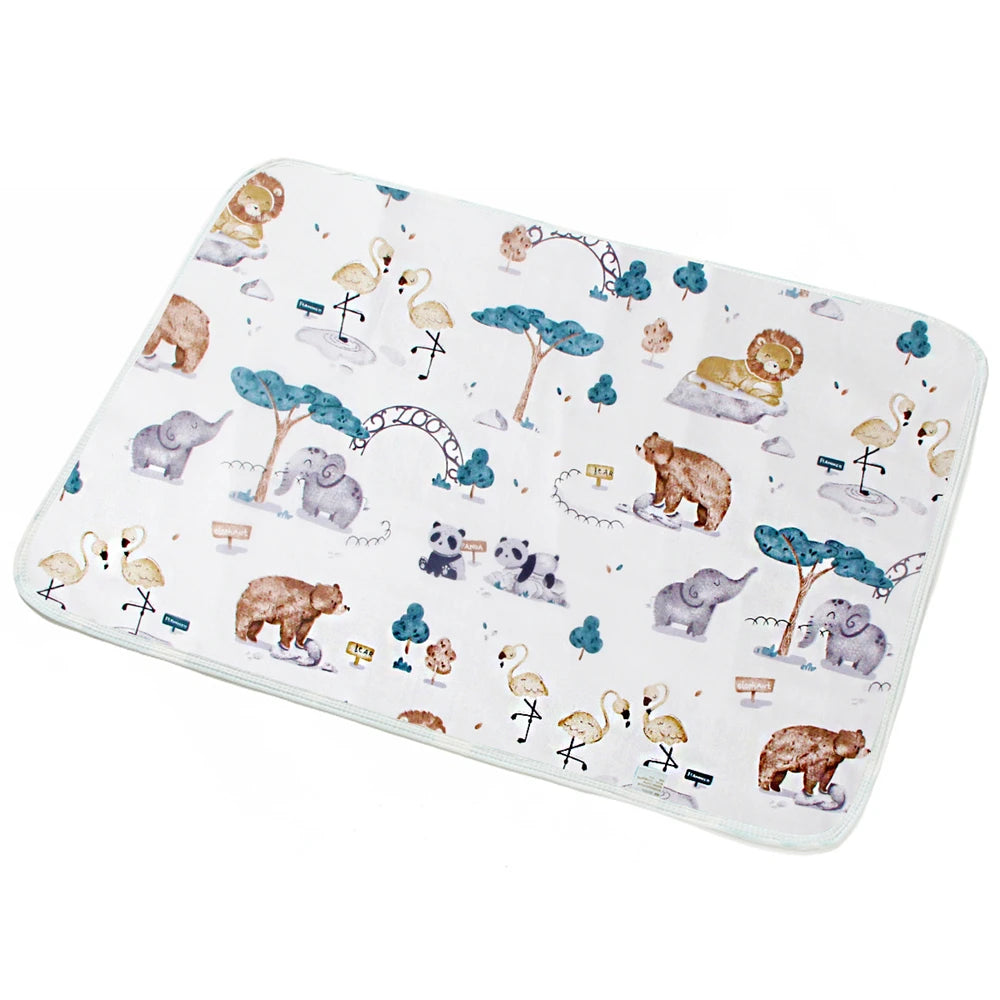 50*70cm Baby Diaper Changing Mat Portable Foldable Washable Waterproof Mattress Travel Pad Floor Mats Cushion Reusable Pad Cover