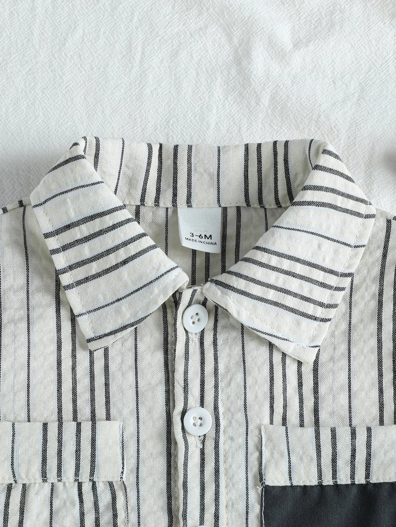 2025 Baby Summer Short Sleeve Boys Clothing Turn Down Collar Striped Shirt With Pocket  Shorts Boys 2 Pcs Streetwear Clothes Set