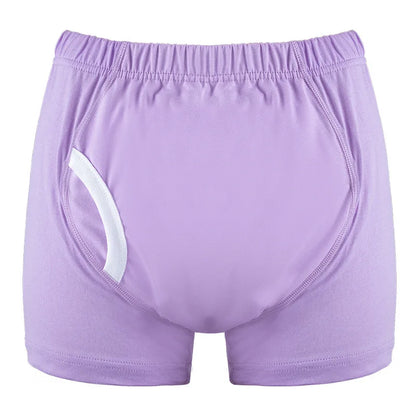 Adult Diaper Men's Washable Incontinence Shorts Open Underwear Adult Patient Reusable Breathable Pant Diaper for Elderly