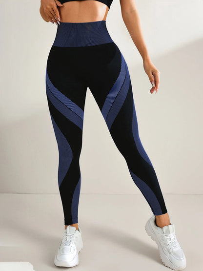 Women's Seamless Yoga Leggings Color Block High Waisted Soft&Stretchy Breathable Scrunch Butt Lifting Gym Sports Workout Pants