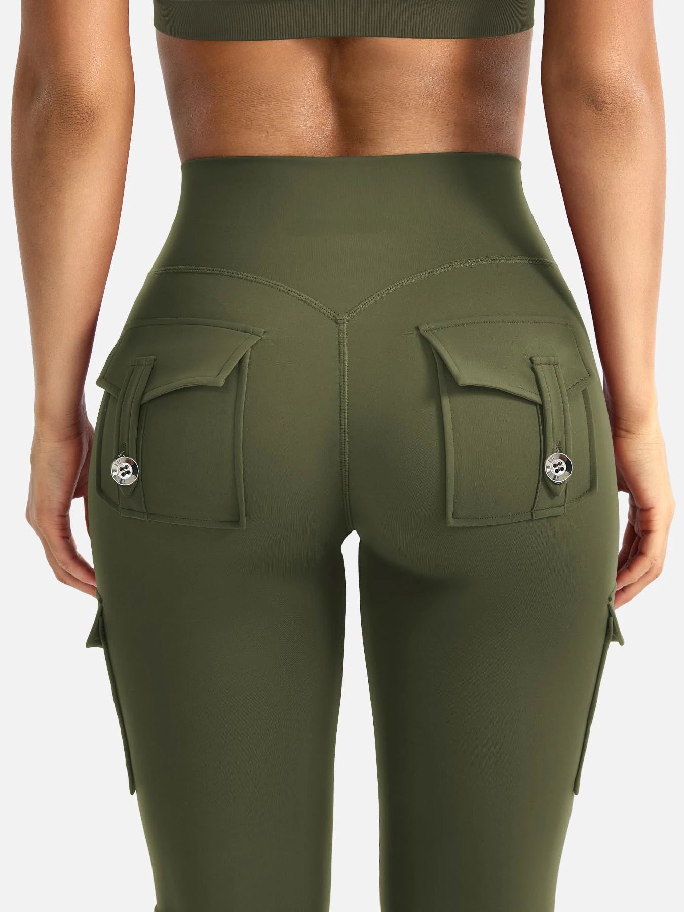 Essential Women's Fitness Pants: High-Waisted Flared Workout Pants with Pockets, Shaping and Tummy-Control Fitness Pants.