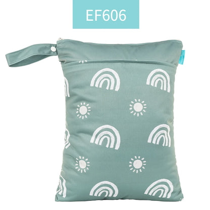 Happyflute Wetbag For Baby Diapers Nappies Waterproof Reusable Diaper Bag With Two Zipper 30cmx40cm