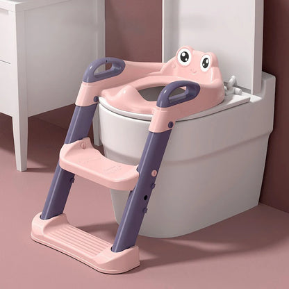 Auxiliary Stair-type Children's Toilet Seat Supplies Infant Baby Ladder Folding Toilet.