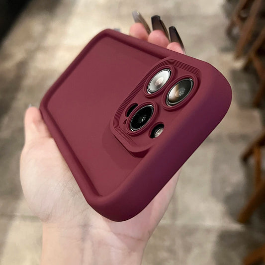Shockproof Thicken Silicone Case For iPhone 16 15 11 12 13 14 Pro Max Phone Cases For iPhone 14 15 Plus Protective Bumper Cover