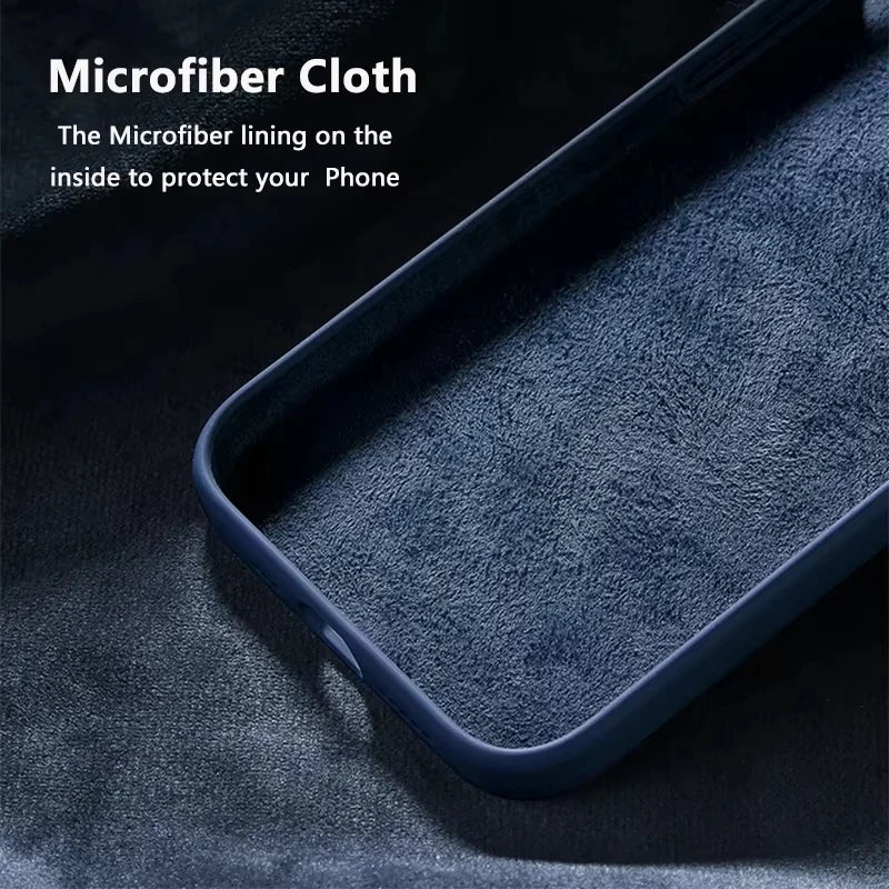 Original Liquid Silicone Phone Case for iPhone 15 16 14 Plus 13 12 11 Pro Max Soft Cases for iPhone 12 13 11 14 15 Full Cover