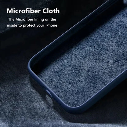 Original Liquid Silicone Phone Case for iPhone 15 16 14 Plus 13 12 11 Pro Max Soft Cases for iPhone 12 13 11 14 15 Full Cover